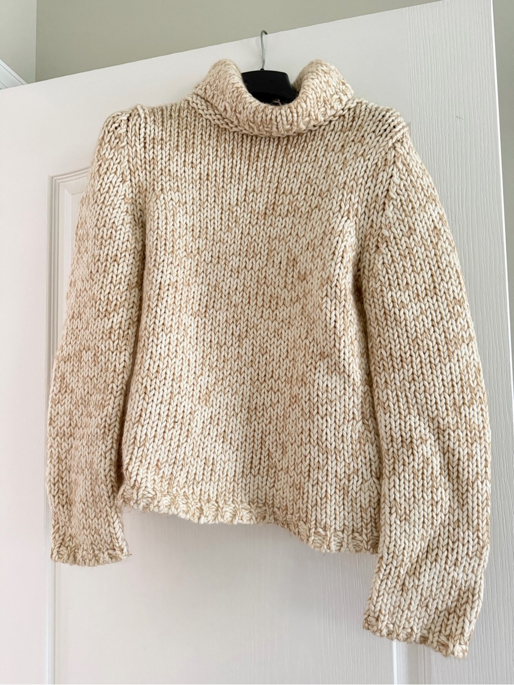 Express Cream Marled Turtleneck Sweater